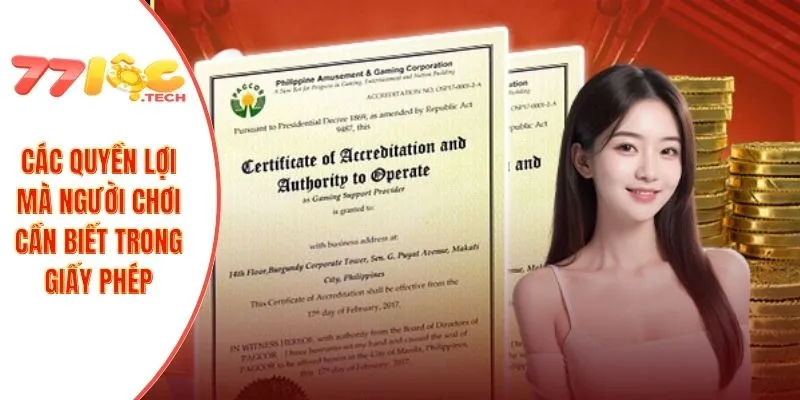 Giấy Phép Hoạt Động 3 Các quyền lợi mà người chơi cần biết trong giấy phép